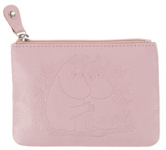 Mumin leather coin wallets rosa